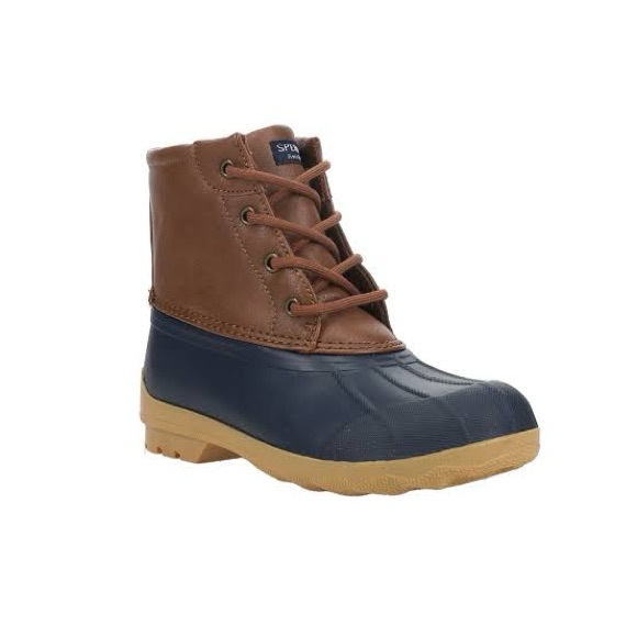 Sperry Port Duck Boots | Blue/Brown | Kids size 4 or Women’s size 6 - Picture 1 of 9